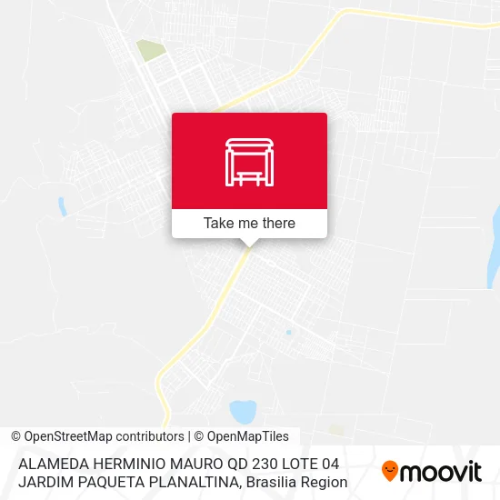 ALAMEDA HERMINIO MAURO QD 230 LOTE 04 JARDIM PAQUETA PLANALTINA map