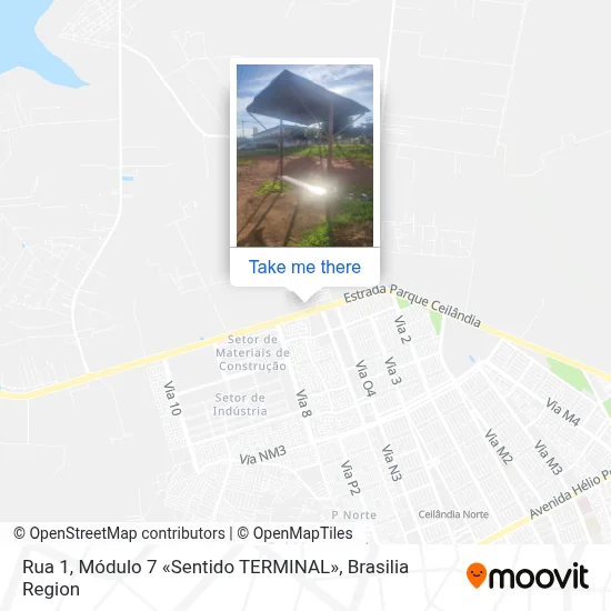 Rua 1, Módulo 7 «Sentido TERMINAL» map