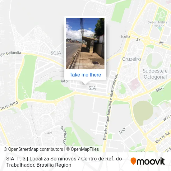 SIA Tr. 3 | Localiza Seminovos / Centro de Ref. do Trabalhador map