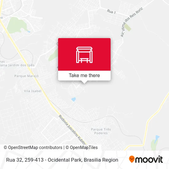 Rua 32, 259-413 - Ocidental Park map