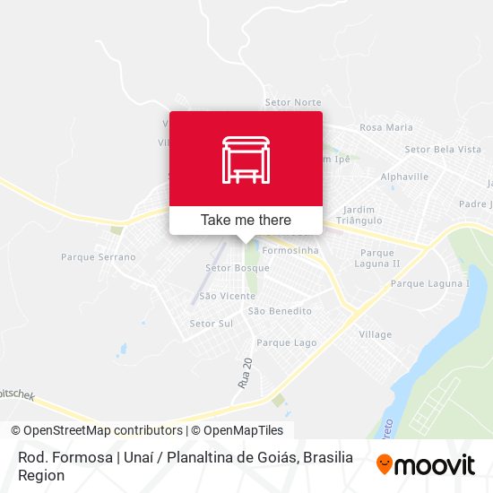 Rod. Formosa | Unaí / Planaltina de Goiás map