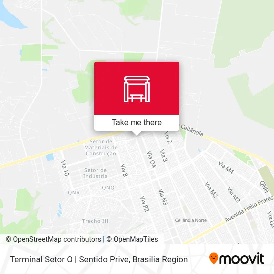 Terminal Setor O | Sentido Prive map