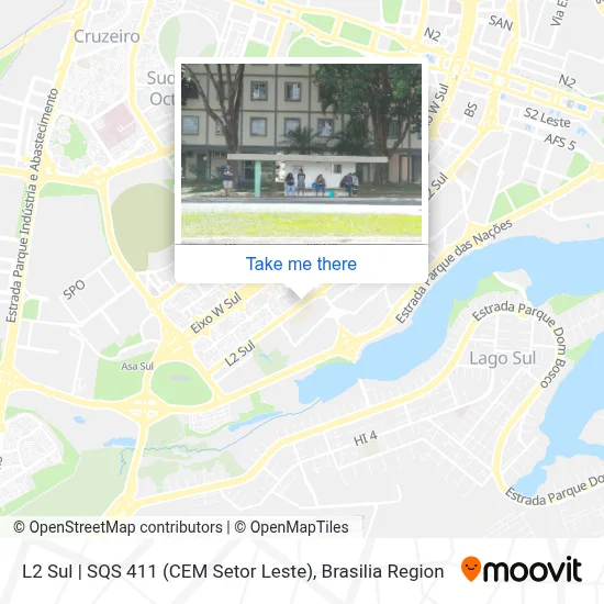 L2 Sul | SQS 411 (CEM Setor Leste) map