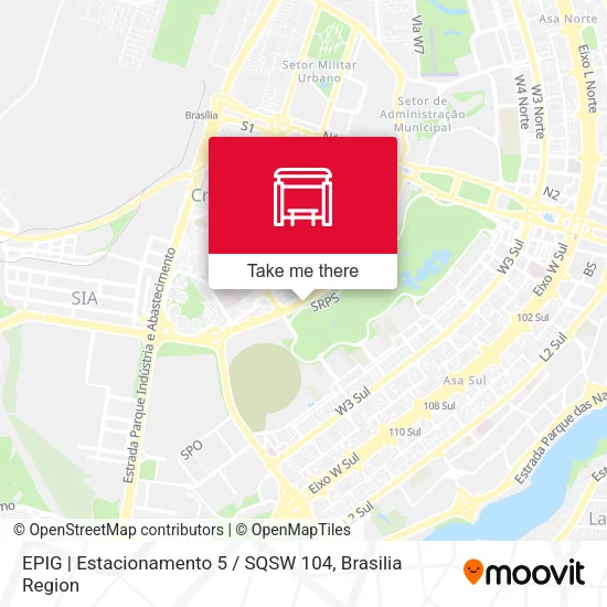 EPIG | Estacionamento 5 / SQSW 104 map
