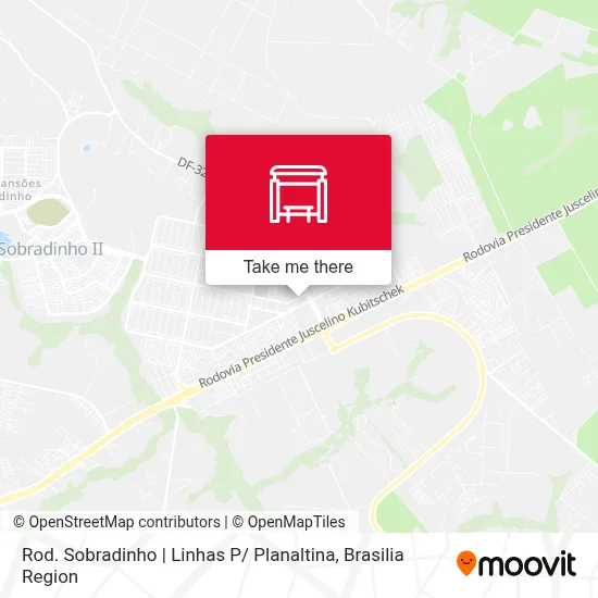 Rod. Sobradinho | Linhas P/ Planaltina map