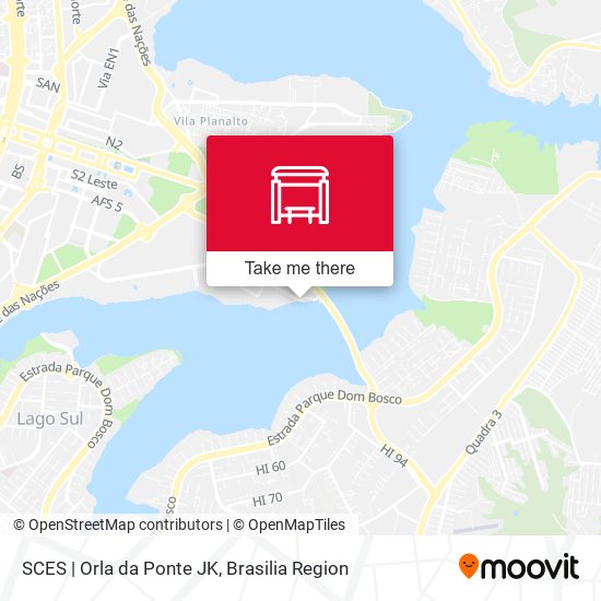 SCES | Orla da Ponte JK map