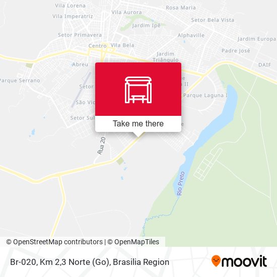 Br-020, Km 2,3 Norte (Go) map