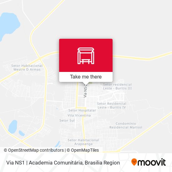 Via NS1 | Academia Comunitária map