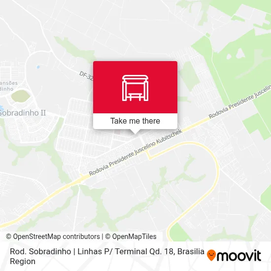 Rod. Sobradinho | Linhas P/ Terminal Qd. 18 map