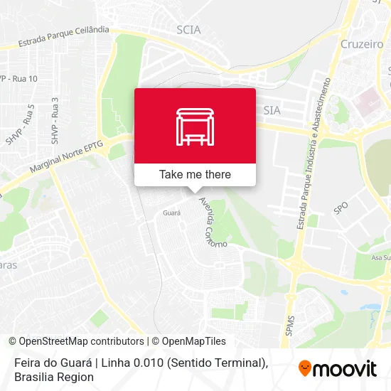 Feira do Guará | Linha 0.010 (Sentido Terminal) map