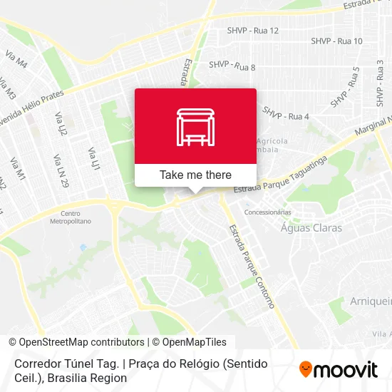 Corredor Túnel Tag. | Praça do Relógio (Sentido Ceil.) map