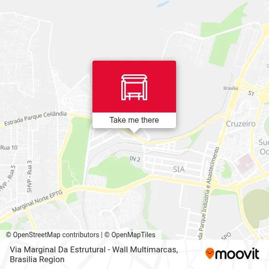Via Marginal Da Estrutural - Wall Multimarcas map