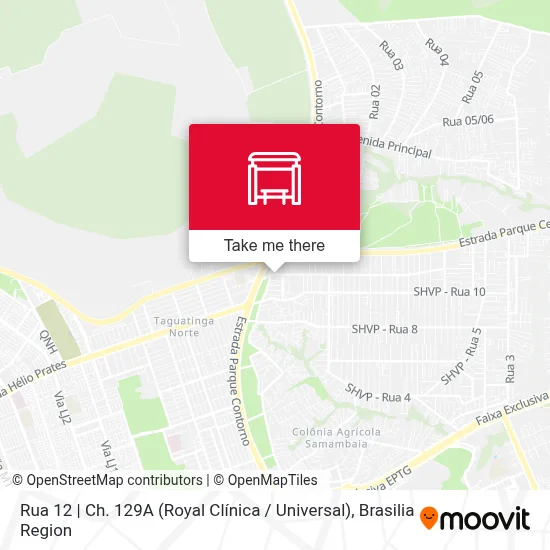 Rua 12 | Ch. 129A (Royal Clínica / Universal) map