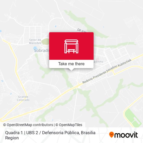 Quadra 1 | UBS 2 / Defensoria Pública map