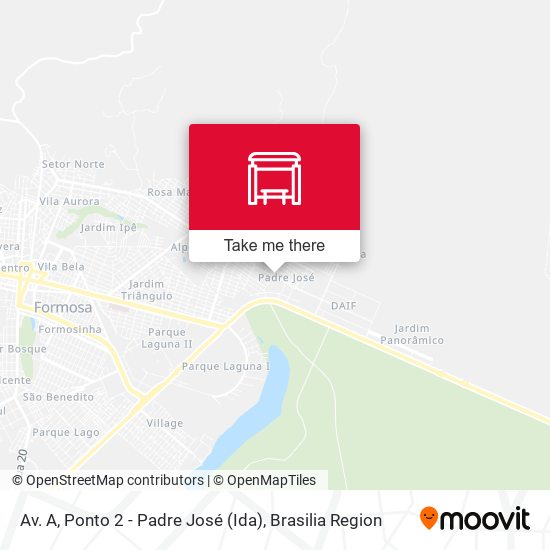 Av. A, Ponto 2 - Padre José (Ida) map