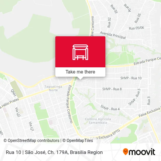 Rua 10 | São José, Ch. 179A map