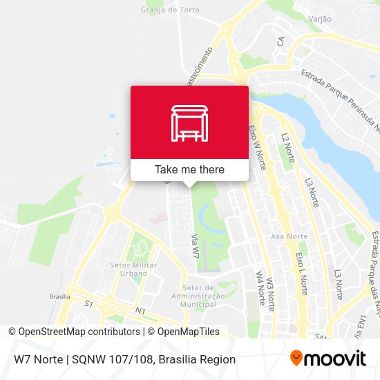 W7 Norte | SQNW 107/108 map