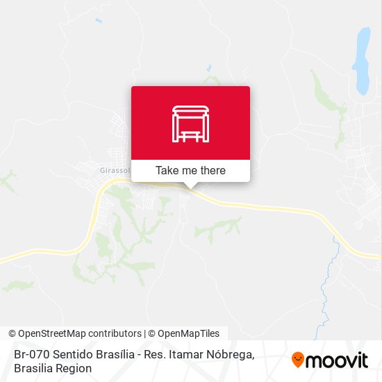 Br-070 Sentido Brasília - Res. Itamar Nóbrega map