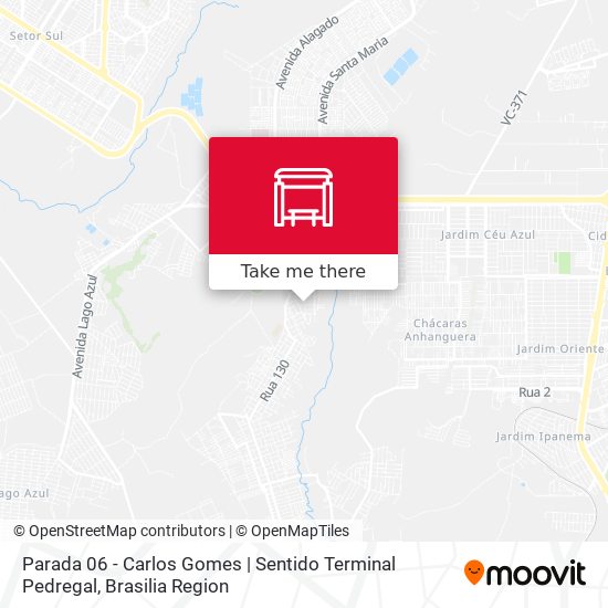 Parada 06 - Carlos Gomes | Sentido Terminal Pedregal map