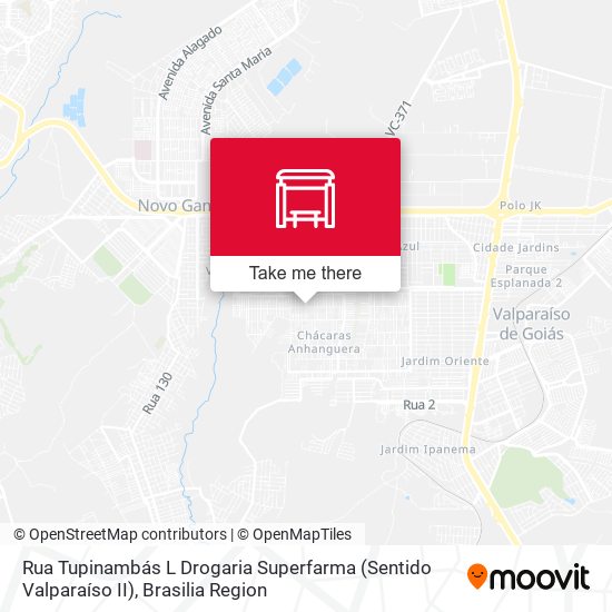 Rua Tupinambás L Drogaria Superfarma (Sentido Valparaíso II) map
