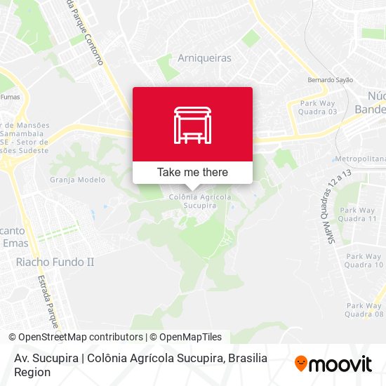 Av. Sucupira | Colônia Agrícola Sucupira map