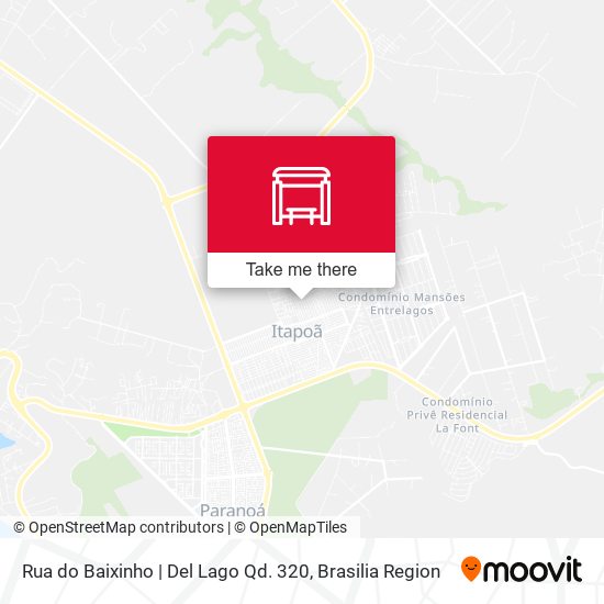 Rua do Baixinho | Del Lago Qd. 320 map
