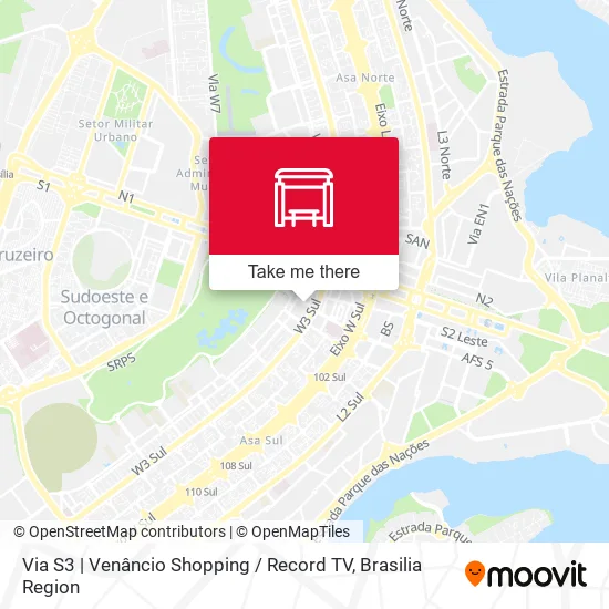 Via S3 | Venâncio Shopping / Record TV map