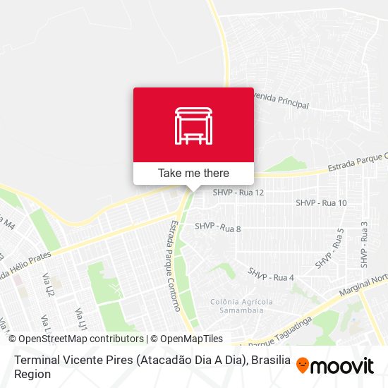 Mapa Terminal Vicente Pires (Atacadão Dia A Dia)