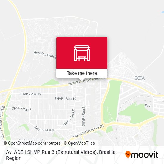 Av. ADE | SHVP, Rua 3 (Estrutural Vidros) map