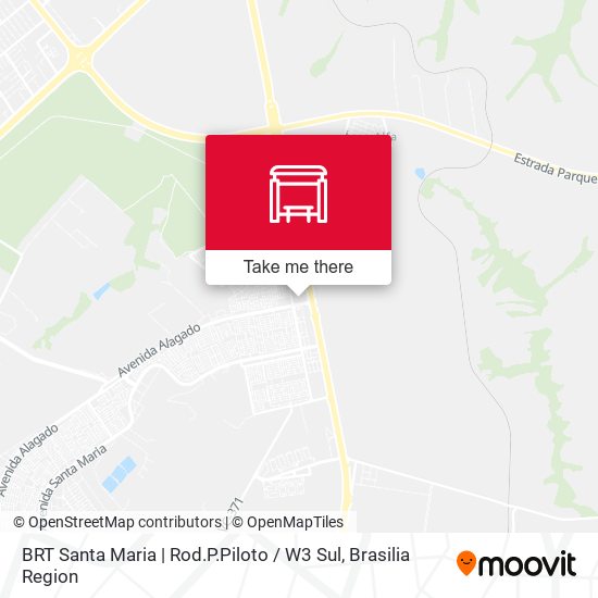 Mapa BRT Santa Maria | Rod.P.Piloto / W3 Sul