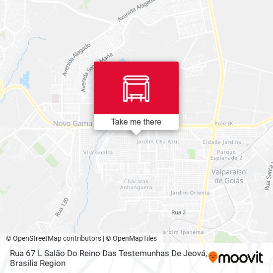 Rua 67 L Salão Do Reino Das Testemunhas De Jeová map