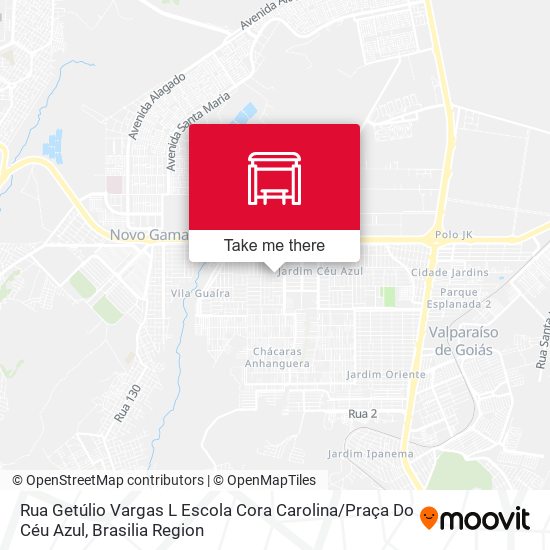 Mapa Rua Getúlio Vargas L Escola Cora Carolina / Praça Do Céu Azul