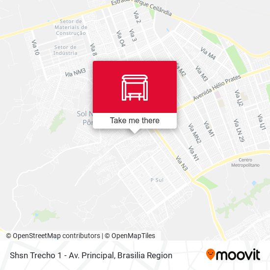 Shsn Trecho 1 - Av. Principal map