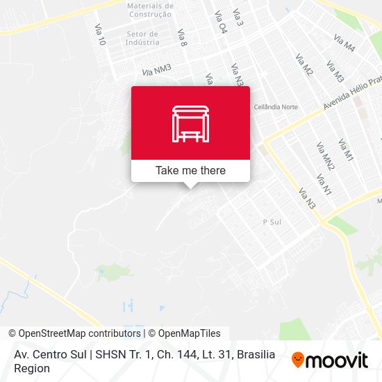 Av. Centro Sul | SHSN Tr. 1, Ch. 144, Lt. 31 map