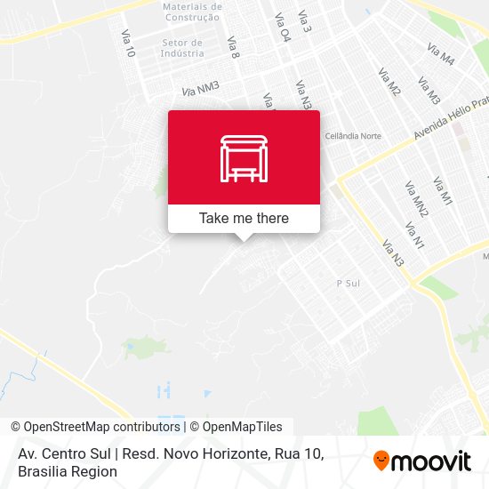 Av. Centro Sul | Resd. Novo Horizonte, Rua 10 map