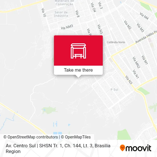 Av. Centro Sul | SHSN Tr. 1, Ch. 144, Lt. 3 map
