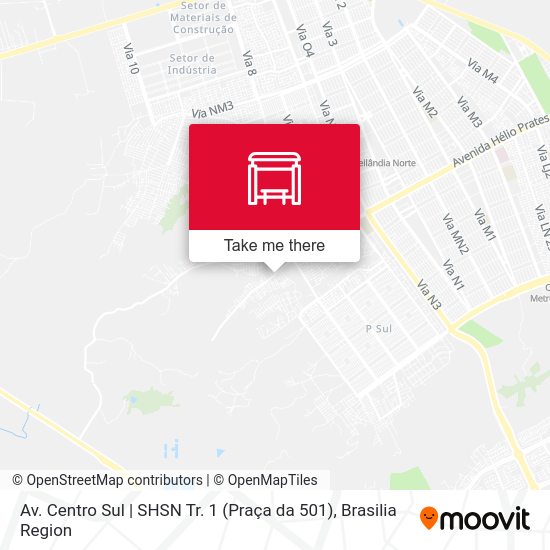Av. Centro Sul | SHSN Tr. 1 (Praça da 501) map