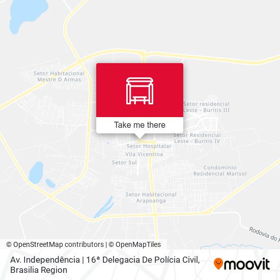 Mapa Av. Independência | 16ª Delegacia De Polícia Civil