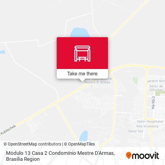 Módulo 13 Casa 2 Condomínio Mestre D'Armas map