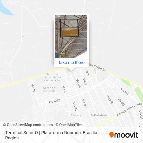 Terminal Setor O | Plataforma Dourada map