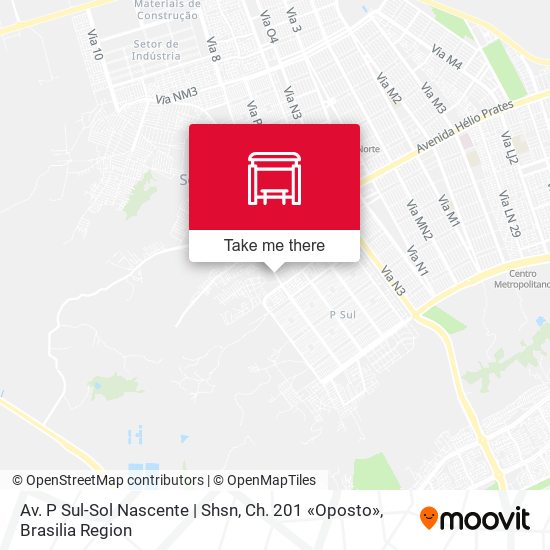 Av. P Sul-Sol Nascente | Shsn, Ch. 201 «Oposto» map