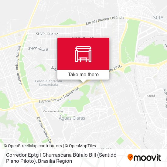 Corredor Eptg | Churrascaria Búfalo Bill (Sentido Plano Piloto) map