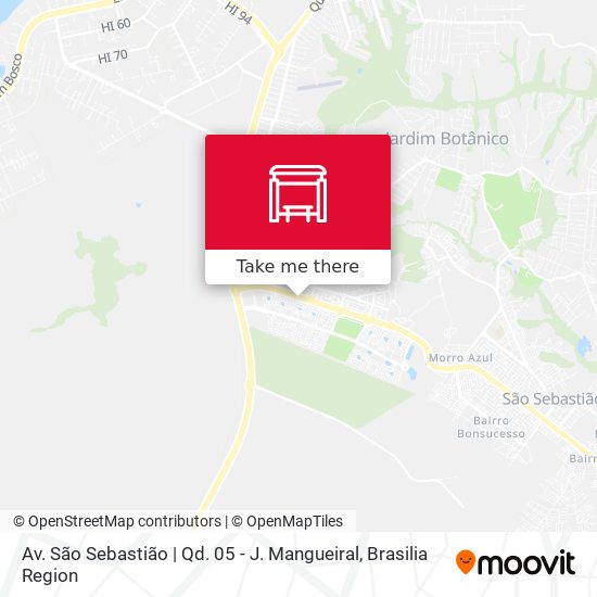 Mapa Av. São Sebastião | Qd. 05 - J. Mangueiral