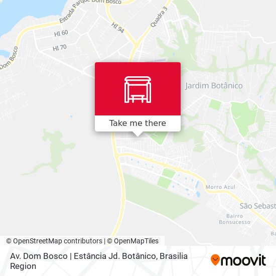 Mapa Av. Dom Bosco | Estância Jd. Botânico