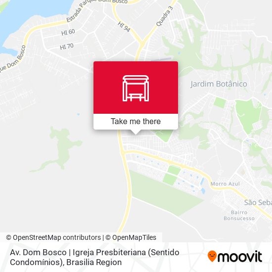 Av. Dom Bosco | Igreja Presbiteriana (Sentido Condomínios) map