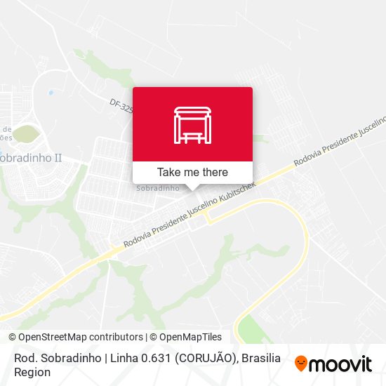 Mapa Rod. Sobradinho | Linha 0.631 (CORUJÃO)