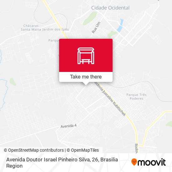 Avenida Doutor Israel Pinheiro Silva, 26 map
