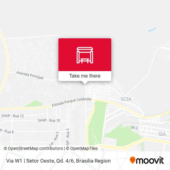 Via W1 | Setor Oeste, Qd. 4/6 map