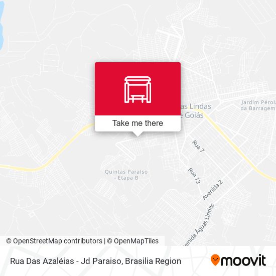 Rua Das Azaléias - Jd Paraiso map