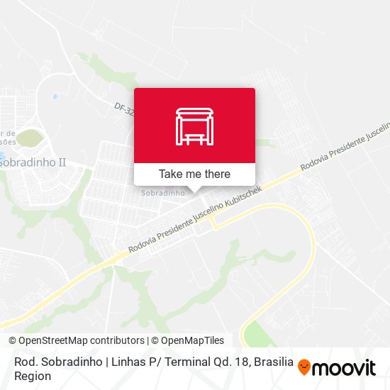 Rod. Sobradinho | Linhas P/ Terminal Qd. 18 map